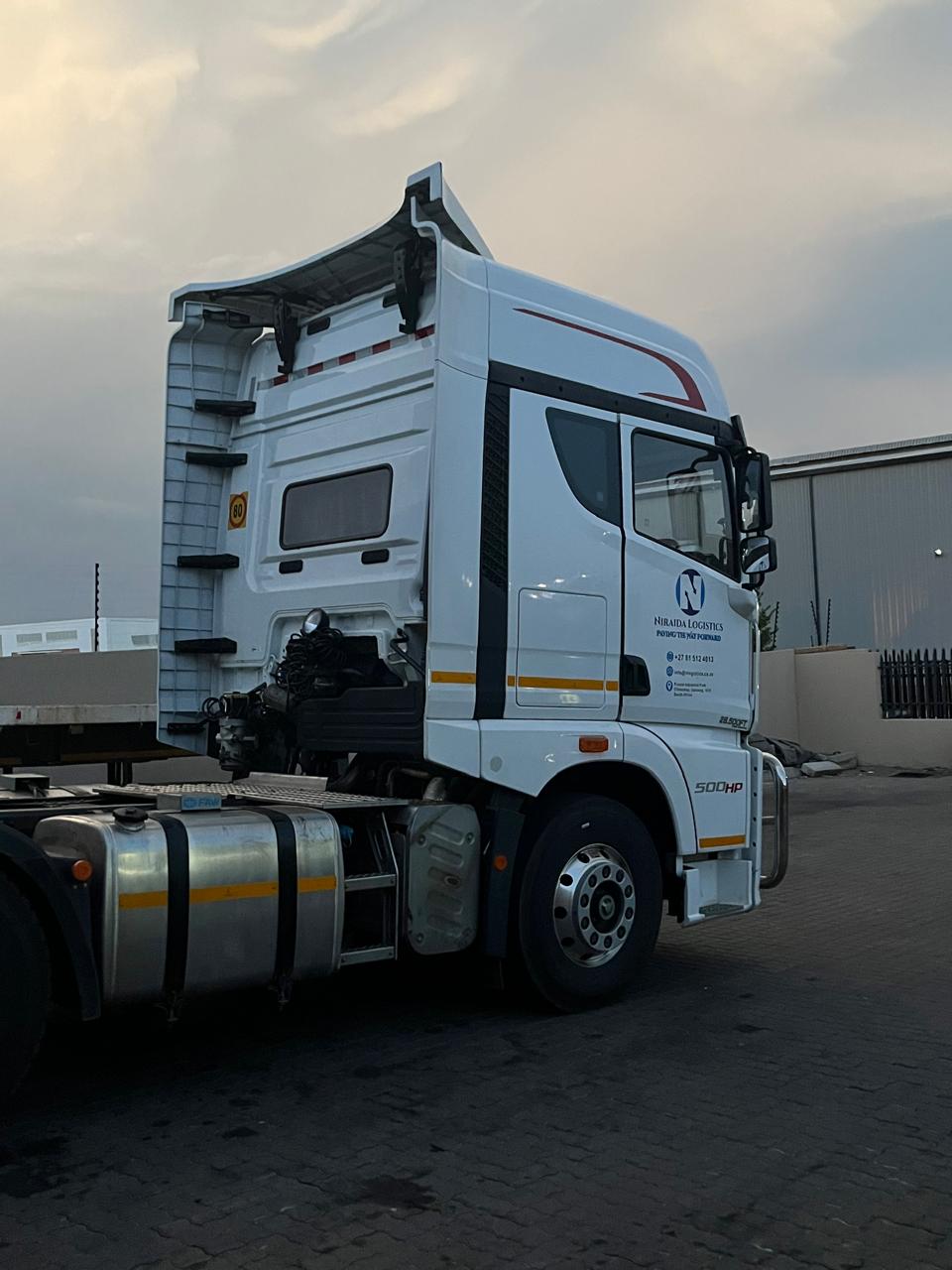 Niraida Logistics freight truck in Johannesburg, rear view