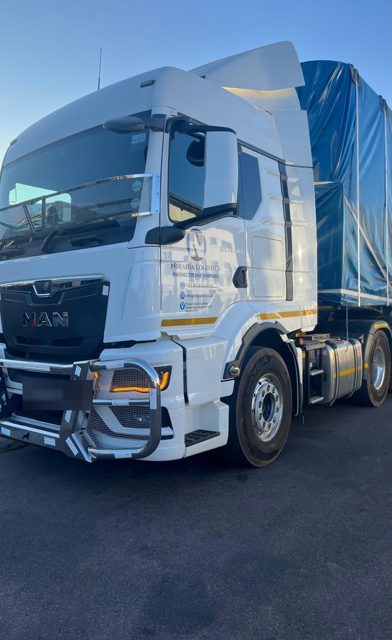 Niraida Logistics branded freight truck at the Chloorkop depot in Johannesburg